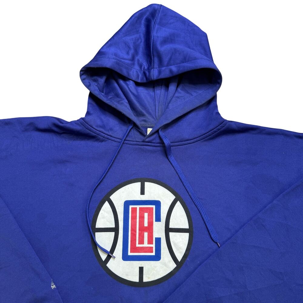 CLIPPERS LOS ANGELES NBA BASKETBALL HOODIE SWEATER 4XL BLUE USED VINTAGE